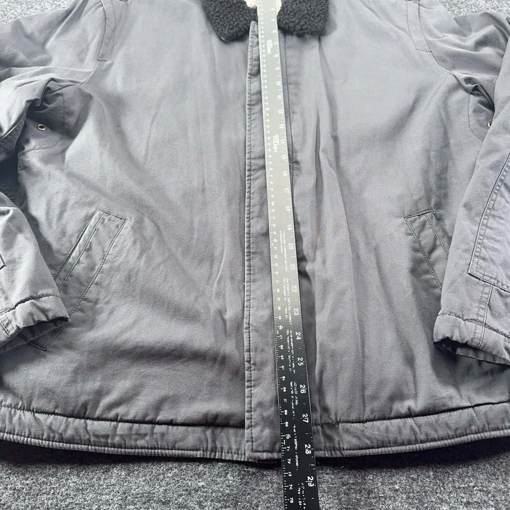 J. Crew Men's Authentic Vintage Style Broken In Full Zip Jacket Size L Gray EUC